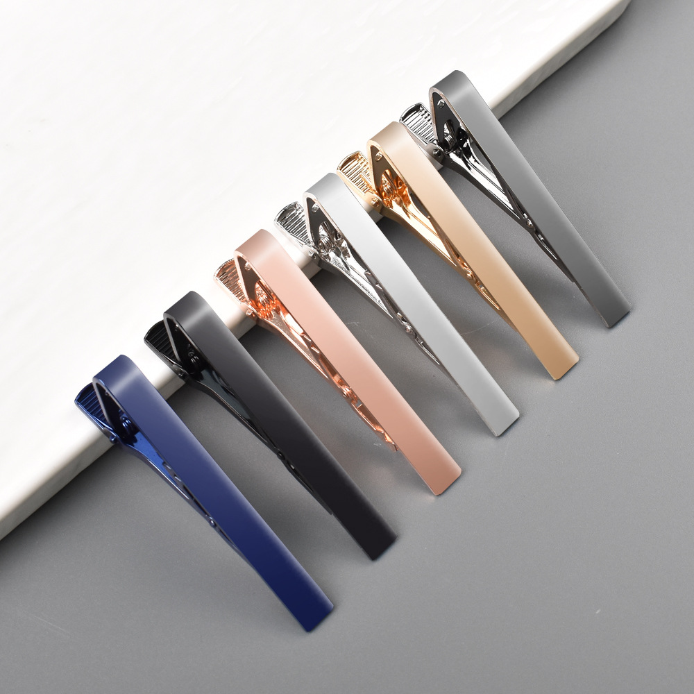 Новый зажим для галстука из латуни с лазерным логотипом, оптовая продажа