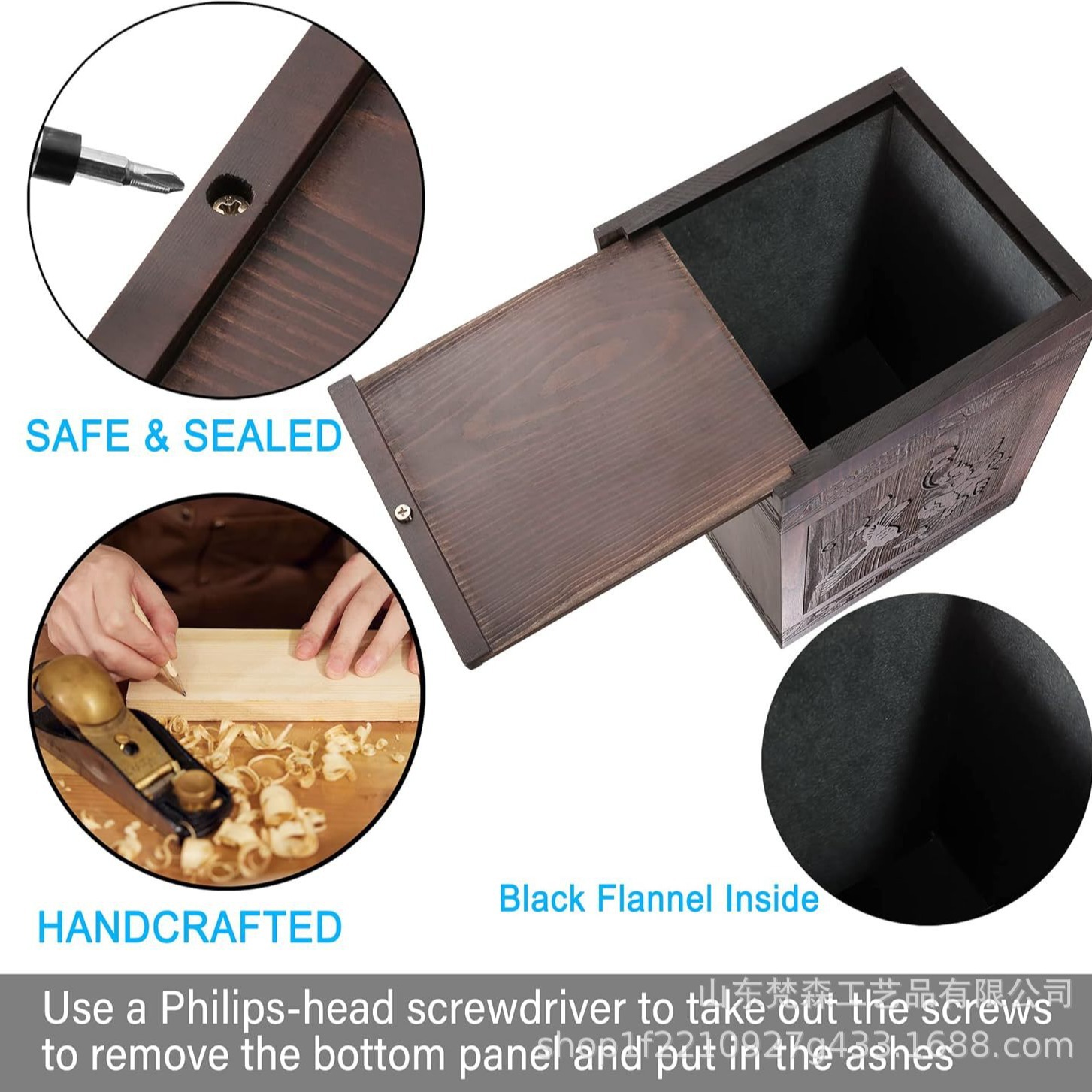 Pet Funeral Box Pet Ashes Storage Box Solid Wood Curns Pet Funeral Supplies Desktop Commemorative Box