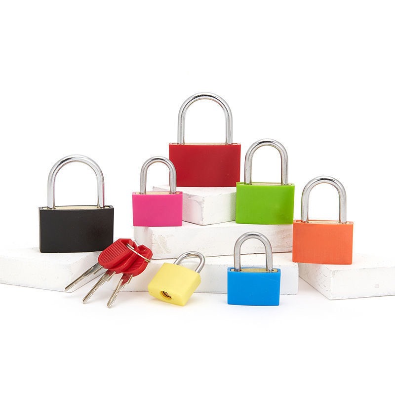 Plastic Shell Padlock Small Lock Cross-Border Lock Suitcase Lock Dormitory Cabinet Lock Hot Selling Lock Door Colorful Copper Lock