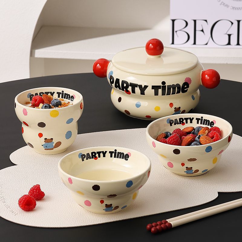 Керамическая рисовая чаша для дома, странная рисовая чаша, японская ручная чаша, двуухая суповая чаша, набор столовой посуды для одного человека