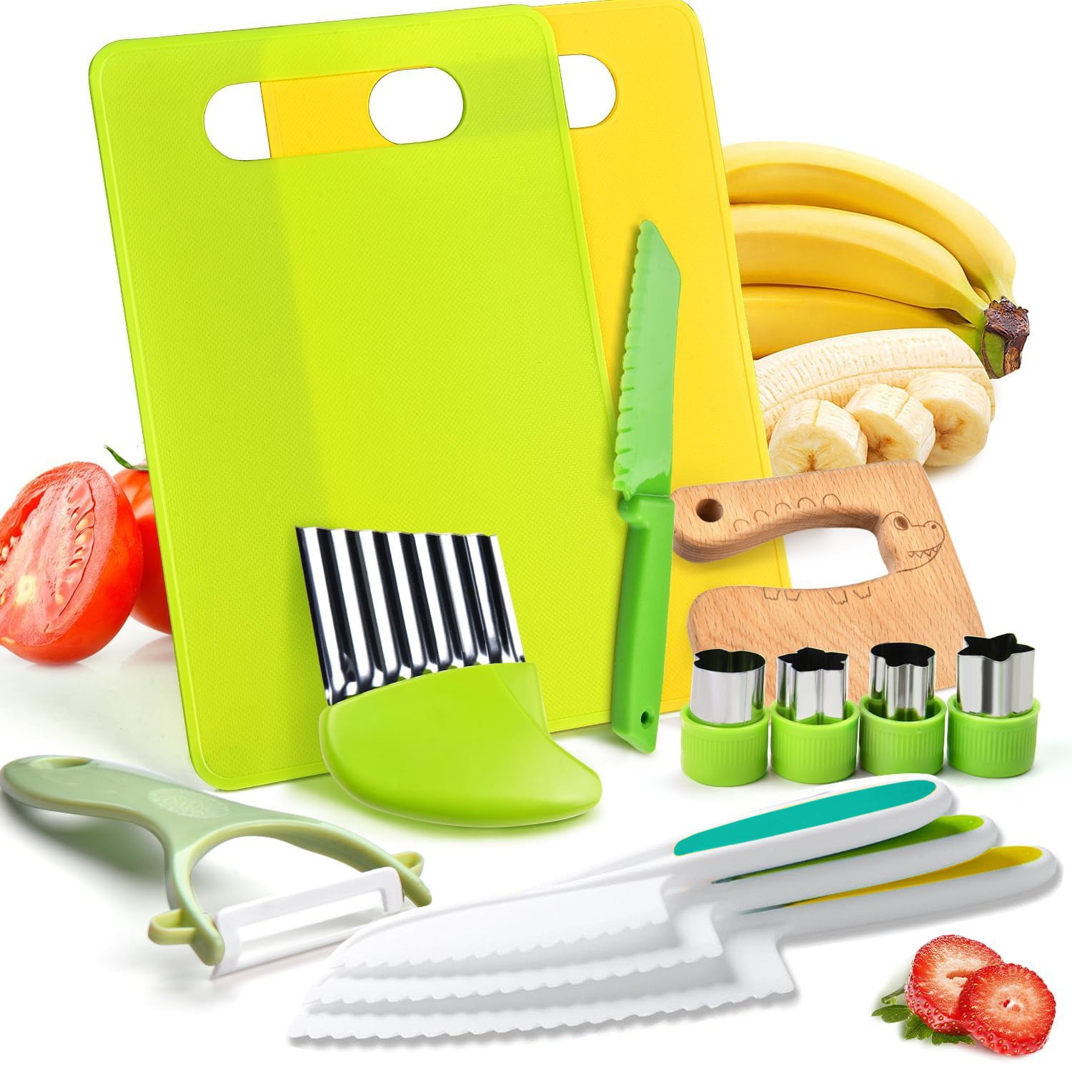 Набор детских пластиковых ножей, 13 предметов, безопасные игрушки для игры в домик