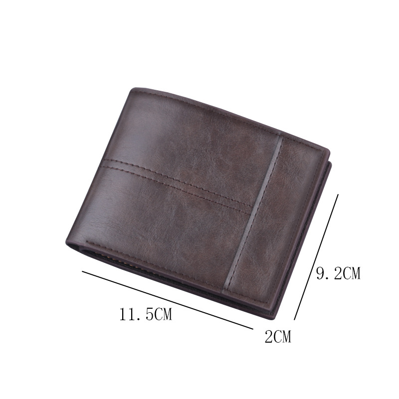 New Men's Short Wallet Men's Wallet Card Holder All-In-One Men's Wallet Short Clip Multi-Functional Coin Purse Business