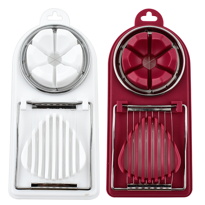 Egg Slicer Household Stainless Steel Egg Cutter Two-In-One Preserved Egg Cutter Preserved Egg Cutter Divider