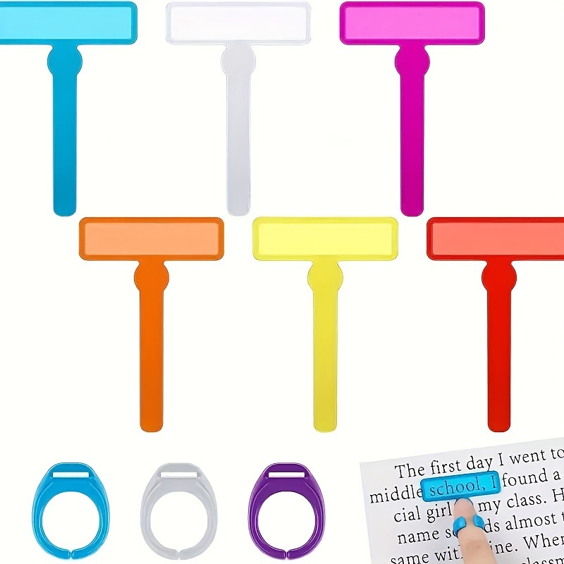 Цветные полоски для чтения для детей, трекер чтения, фокусирующий инструмент для дислексии