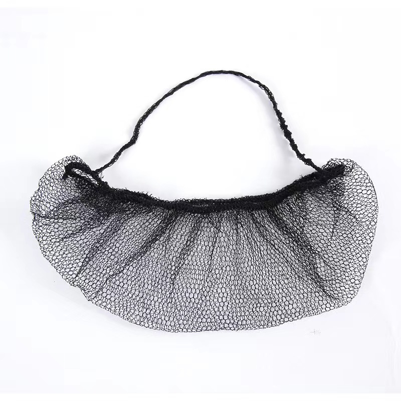 Disposable beard cover PP non-woven white-blue head-hanging anti-drop breathable nylon mesh single and double-tendon beard cover