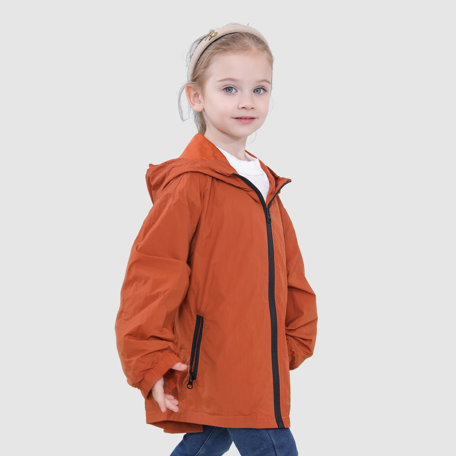 Kunkka Spring and Autumn 25 New Women's and Boys' Lightweight Waterproof Windbreaker Outdoor Loose Portable Hiking Jacket