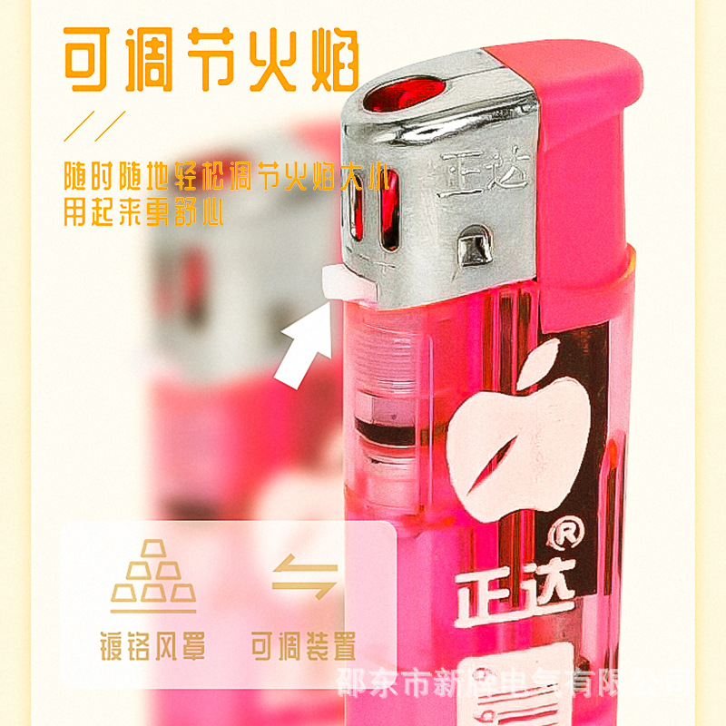 Factory wholesale Zhengda 708 plastic open flame transparent disposable lighter super discount durable