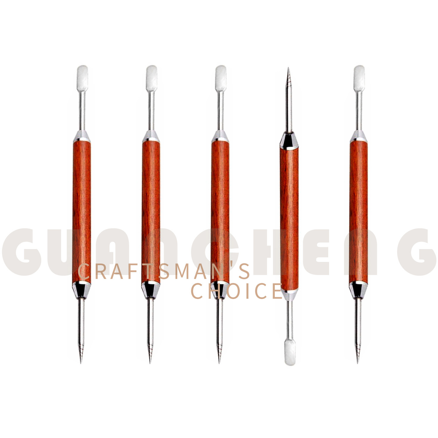 Игла для латте-арта с крючком, инструмент для рисования, ручка из розового дерева