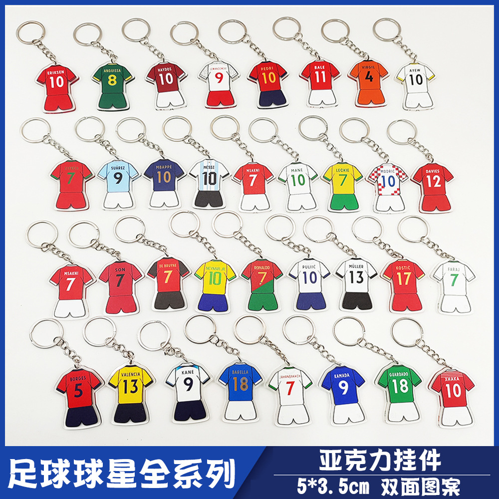 Сувенирный ключник Месси и Роналду, спортивный подарок, акриловый подвес