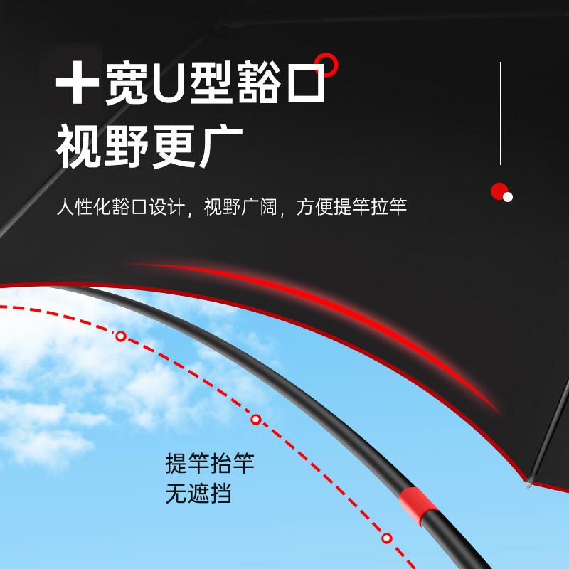 Factory wholesale fishing umbrella large fishing umbrella ground insert thick folding large umbrella black rubber universal rainstorm fishing sunshade