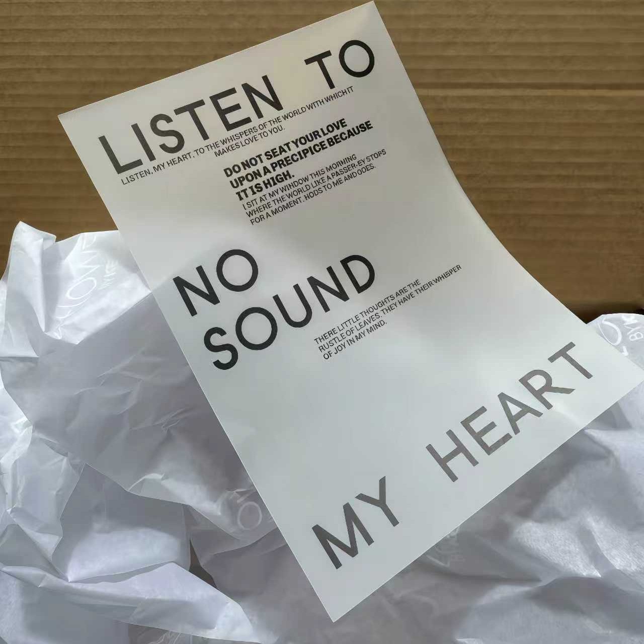 Sulfuric Acid Paper Customized Translucent Butter Paper Hot Stamping Printing Gift Box Lined with Girdle Bookmark Tag Logo Printing