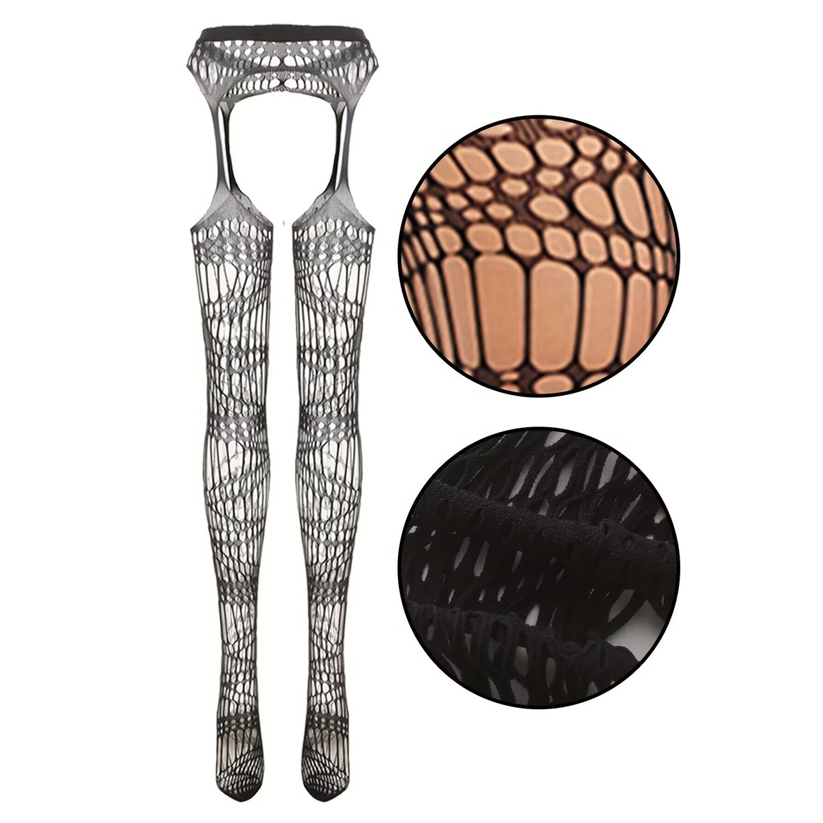 European and American sexy lace jacquard stockings women's stockings net stockings base socks black silk sexy stockings