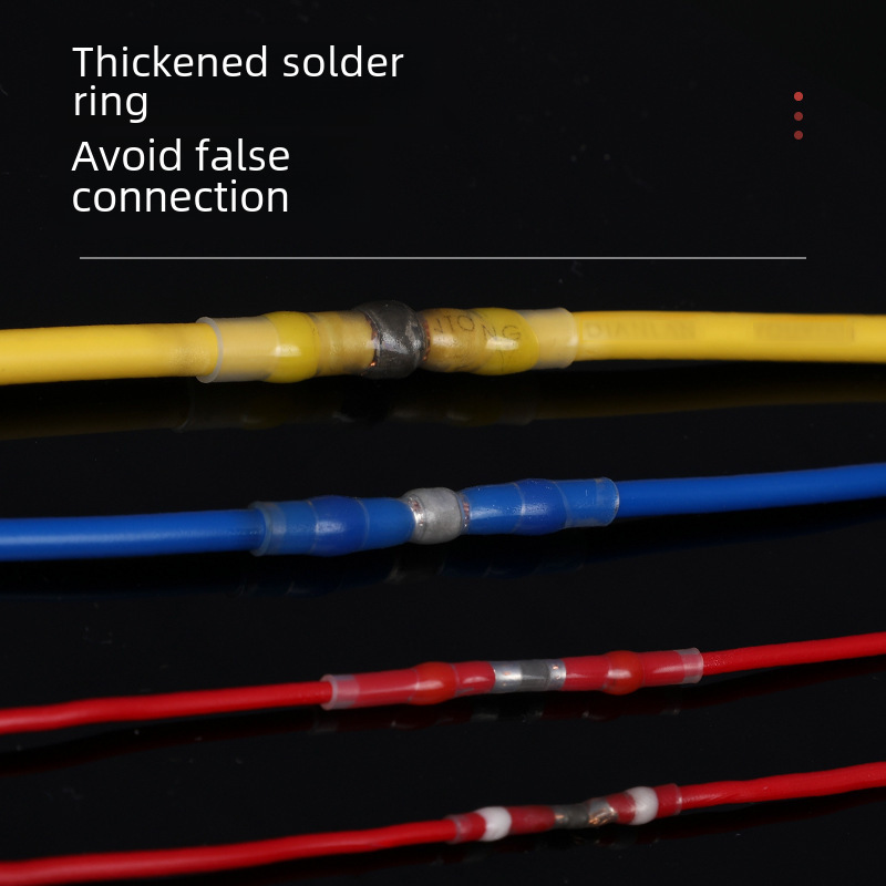Wholesale Pressure-Free Waterproof Solder Ring Intermediate Tube Terminal Block Quick Wiring Heat Shrinkable Wire Butt Solder Terminal