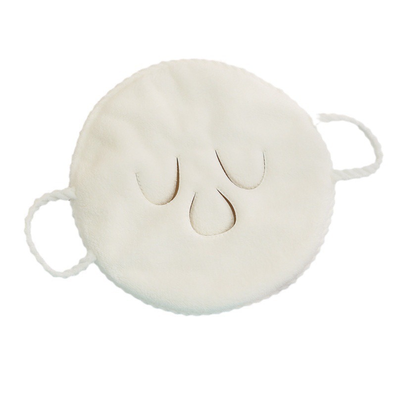 Hot Compress Towel Facial Mask Cover Thickeneded Water-Absorbent Cold Wet Compress Pure Cotton Skin-Friendly Ear-Hanging Facial Steam Facial Towel