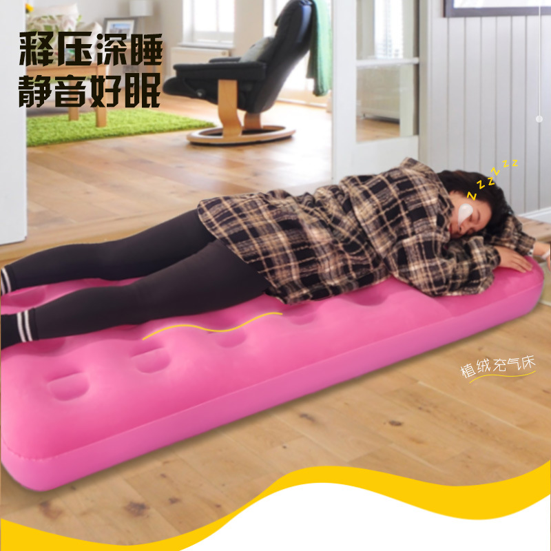 Single inflatable bed spiral air nozzle inflatable bed air cushion bed car bed pickup truck rear bed construction site outdoor home