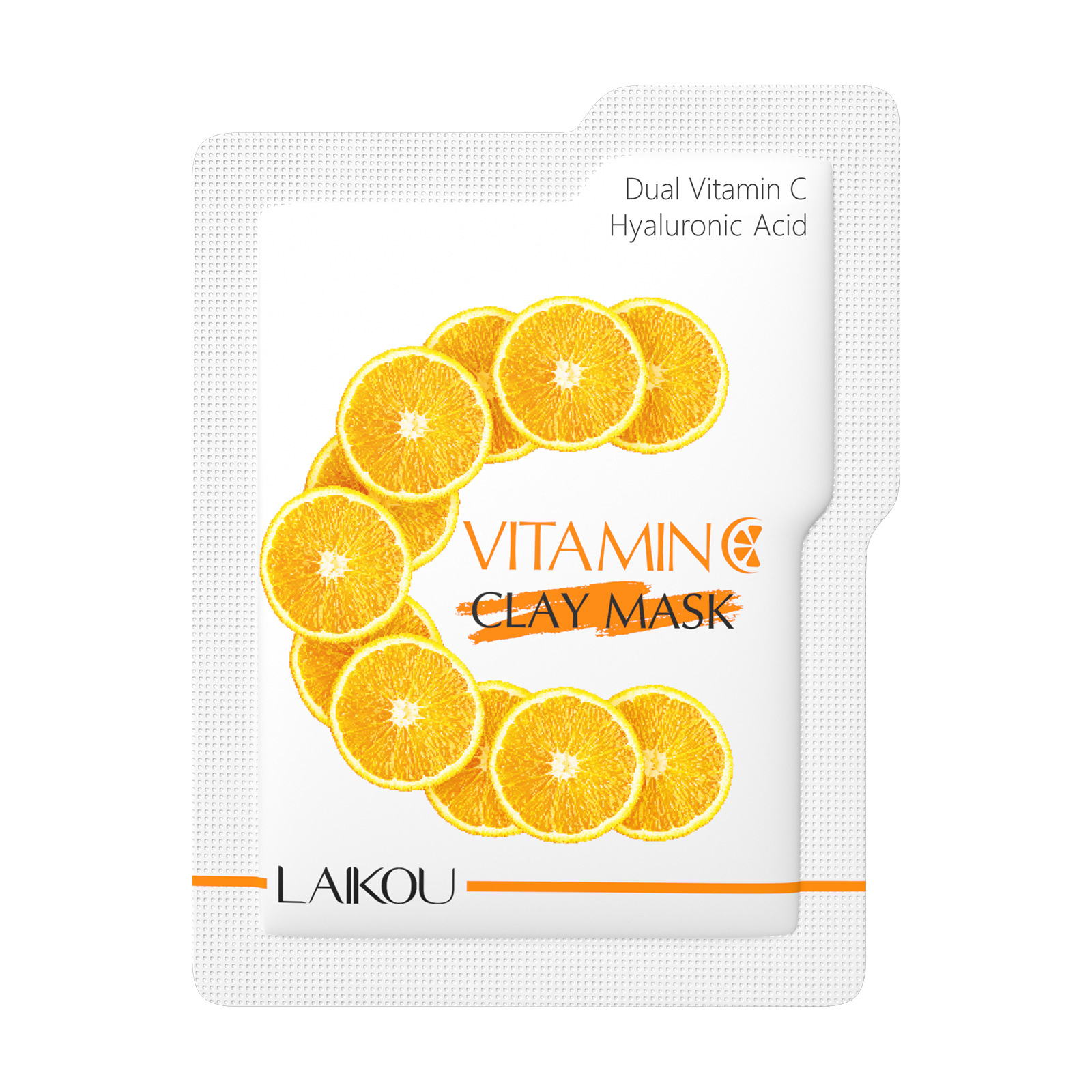 Cross-Border Spot New Product Laikou Vitamin C Mud Mask Sheet 5g Single Piece Cleansing Pores Smear Mask Export