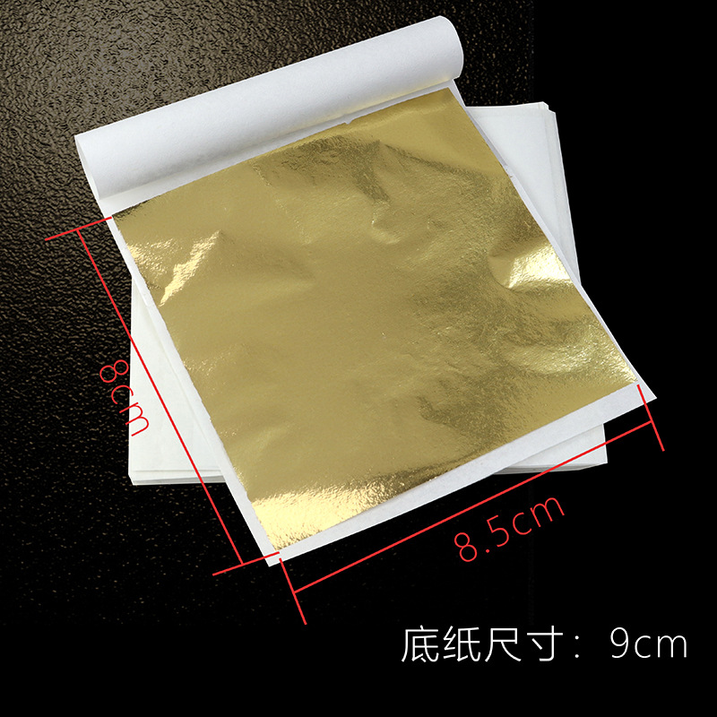 High-Quality 9cm Taiwanese Imitation Gold Foil Direct from the Manufacturer, for Decoration, Ceiling, Nail Art, Crystal Mud, Multi-Color Gold Foil Paper