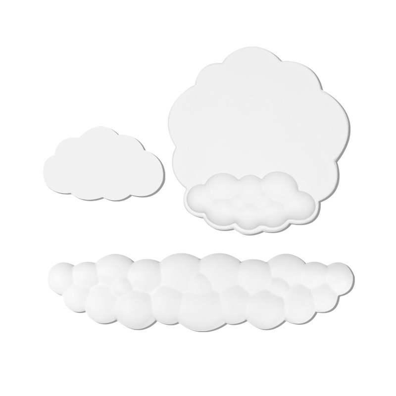 Office Solid Color Mouse Pad Wrist Cloud Keyboard Hand-held Silicone Wrist Pad Non-slip Mouse Hand-held Wrist