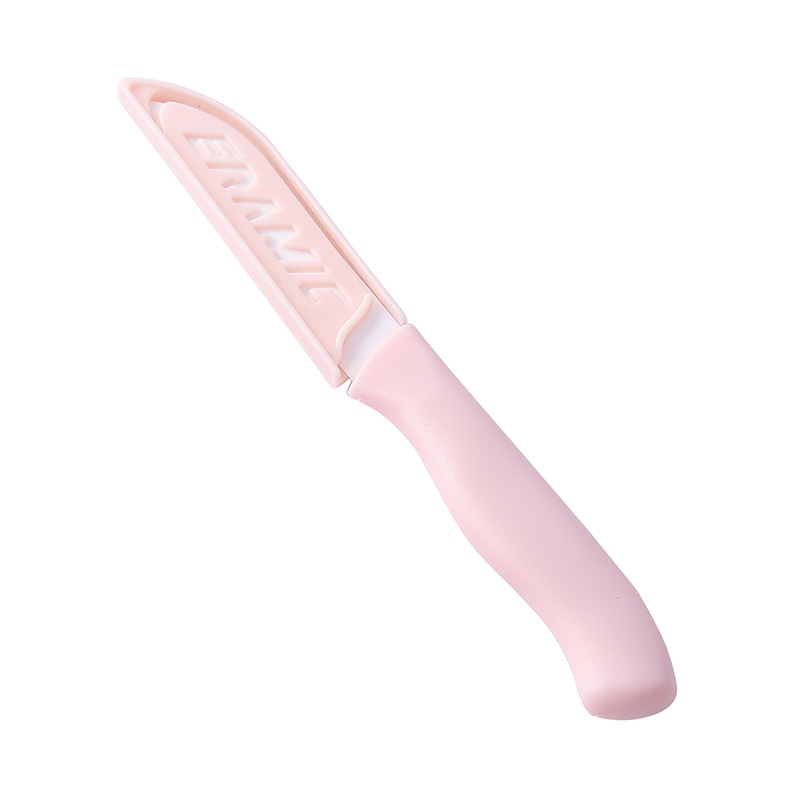 In stock retail wholesale ceramic knife fruit knife portable portable fruit knife multifunctional dormitory household food supplement knife