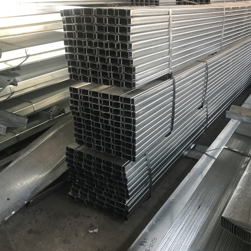 Tianjin small C- shaped steel cold-formed C- shaped steel high-zinc layer support with perforated photovoltaic bracket Q235B non-standard in stock
