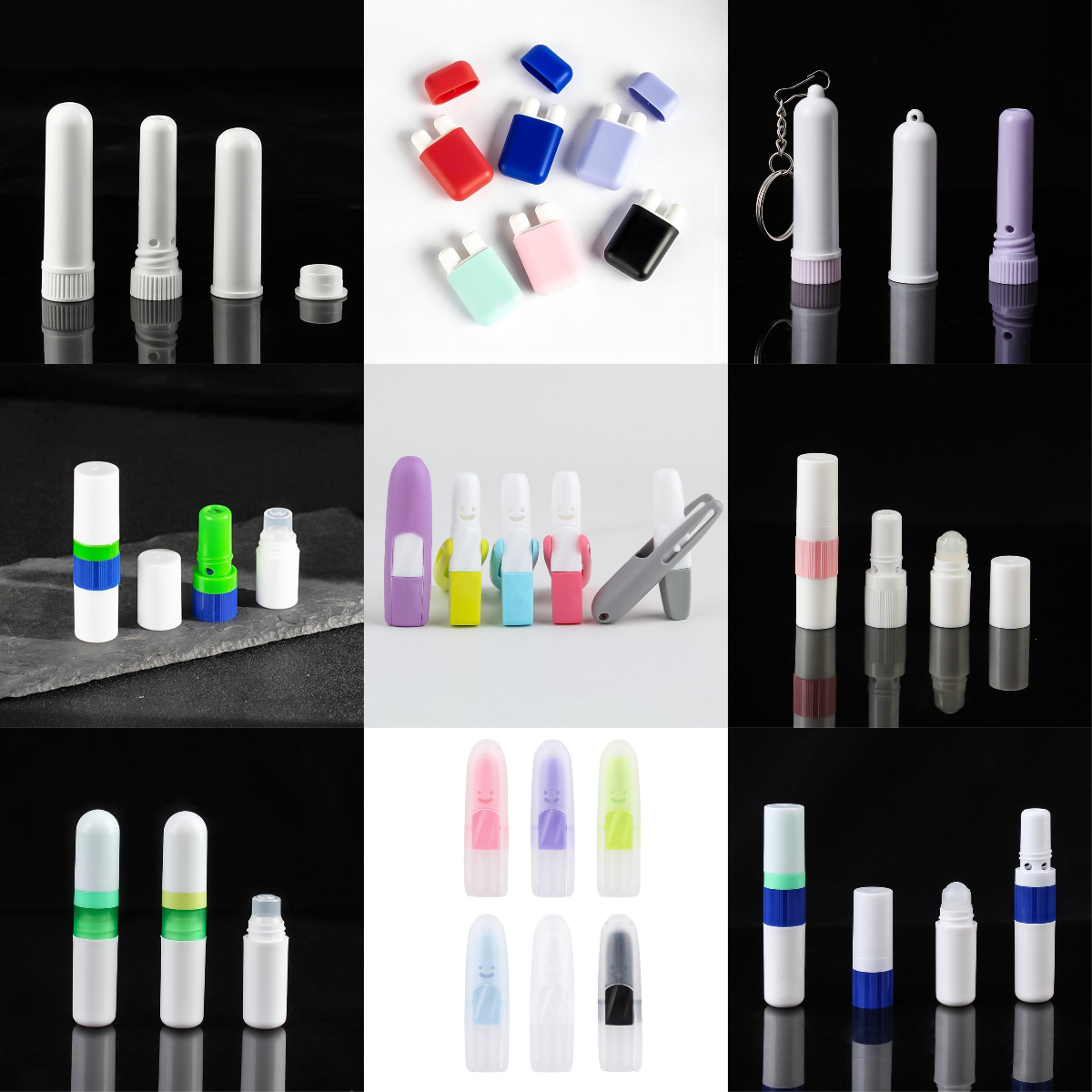 Разнообразные упаковочные материалы для носовых трубок, тайские восемь бессмертных, носовой аспиратор, двойная носовая трубка, одноразовая носовая трубка с улыбающимся лицом