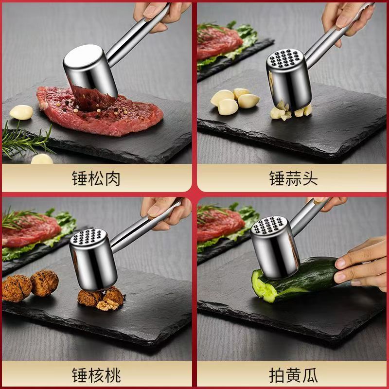 304 food grade stainless steel meat hammer meat hammer loose meat hammer meat hammer big steak steak hammer no