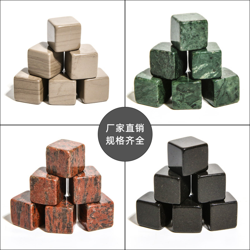 Кубики льда для виски из серого гранита, натуральный камень, оптовая продажа