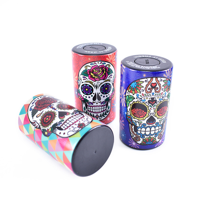 Прямые поставки с завода череп табачная банка, банка для хранения в виде призрачной головы, герметичная увлажняющая банка, табачная коробка