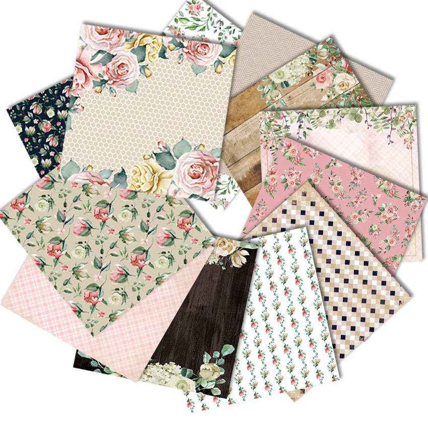 DIY Photo Album Scrapbook Junk Journal Handbook Card Background Paper 6inch Single-Sided Pattern Paper