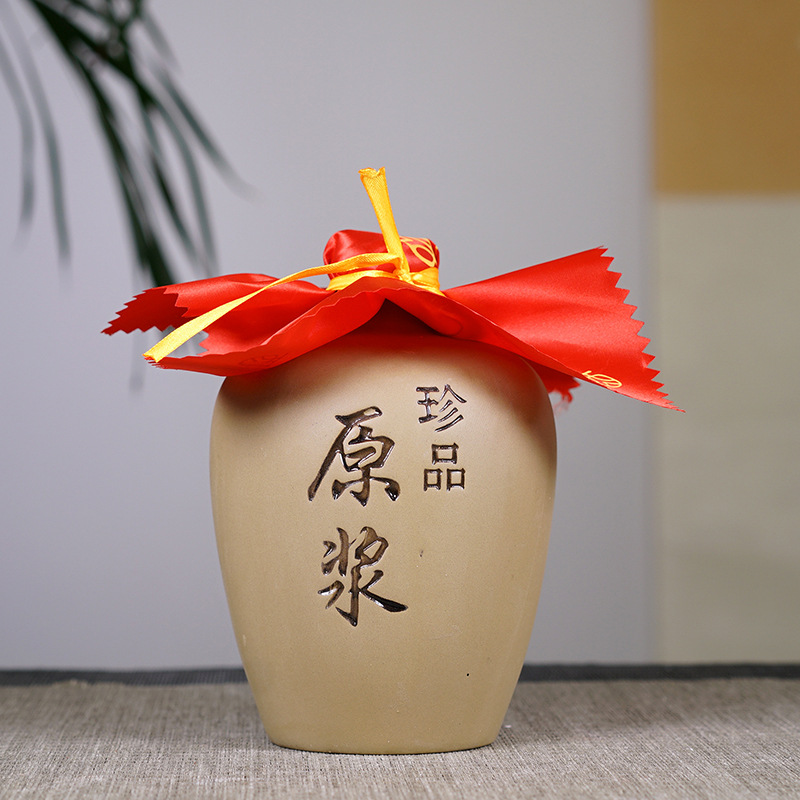 Hand-made ceramic wine jar Yixing 1/2/3/5kg wine jar wholesale factory spot household wine jar