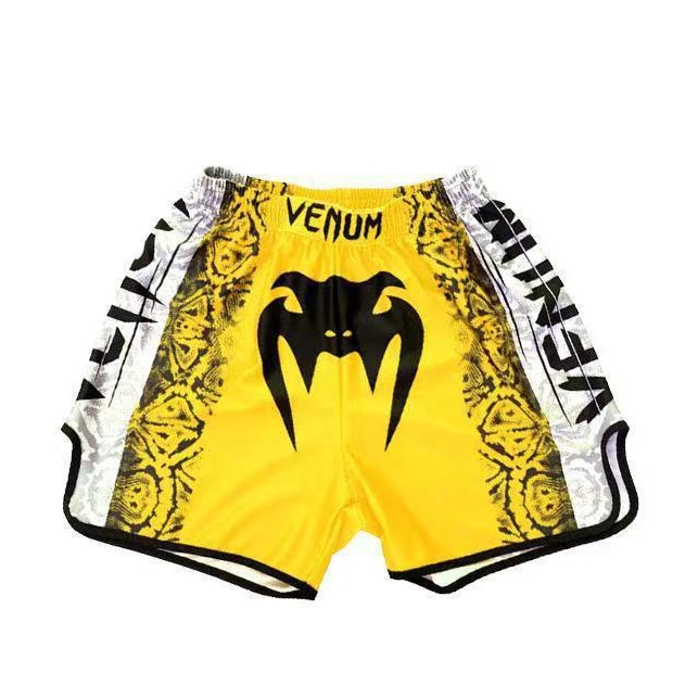 Muay Thai Shorts Venom Boxing Sanda Training Clothes Sweat-Absorbent and Sweat-Wicking Quick-Drying Fighting Sanda Sports Pants with Printing