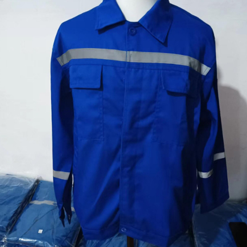 Labor Protection Work Clothes Customized with Reflective Strips and Buttons Suit Men's Export Source Customization
