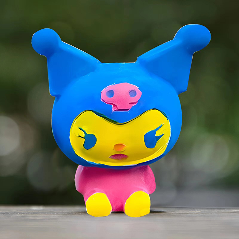 Sanrio kulomi handmade diy plaster doll painted 3-6-12 years old children's graffiti painted toys wholesale