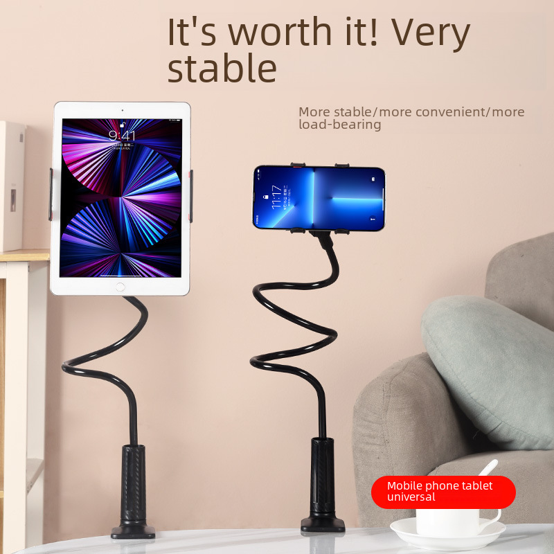 Spiral Base Lazy Mobile Phone Rack Bed Drama Artifact Bedside Flat Bracket Dormitory Watch Live Mobile Phone Bracket