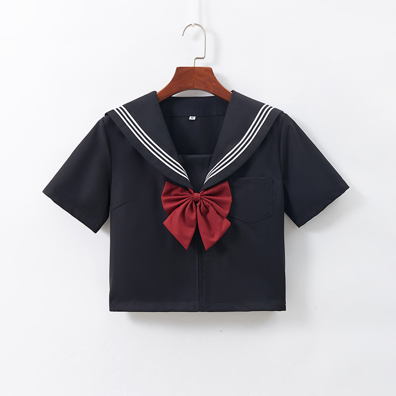 Manufacturer Supplies Black Three Jk Uniform Short Skirt Suit Long-Sleeved Japanese Style Orthodox Basic Sweet Suit Preppy Style