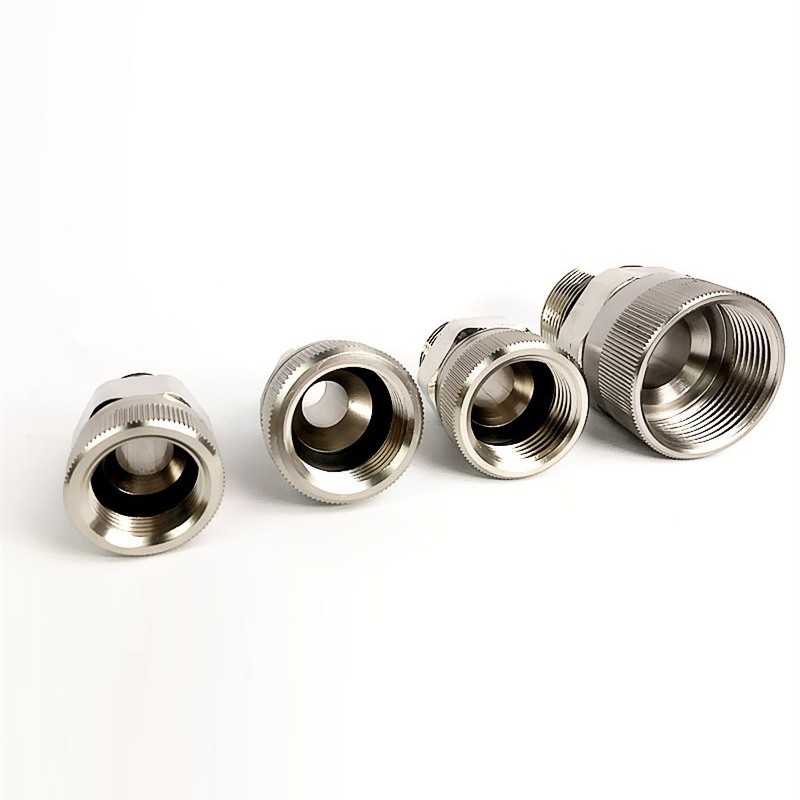 Refueling gun 360-degree rotary union variable diameter oil pipe movable joint 6 minutes 1 inch internal and external thread stainless steel