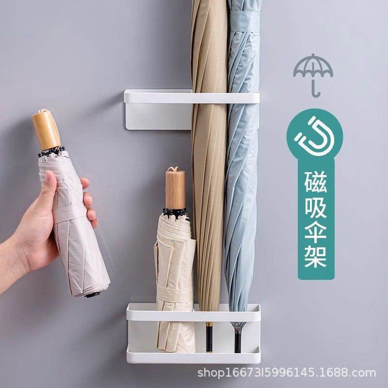 Magnetic Umbrella Holder for Home Wall-Mounted Entryway Sunshade Storage Rack, No-Drill Magnetic Door Umbrella Holder