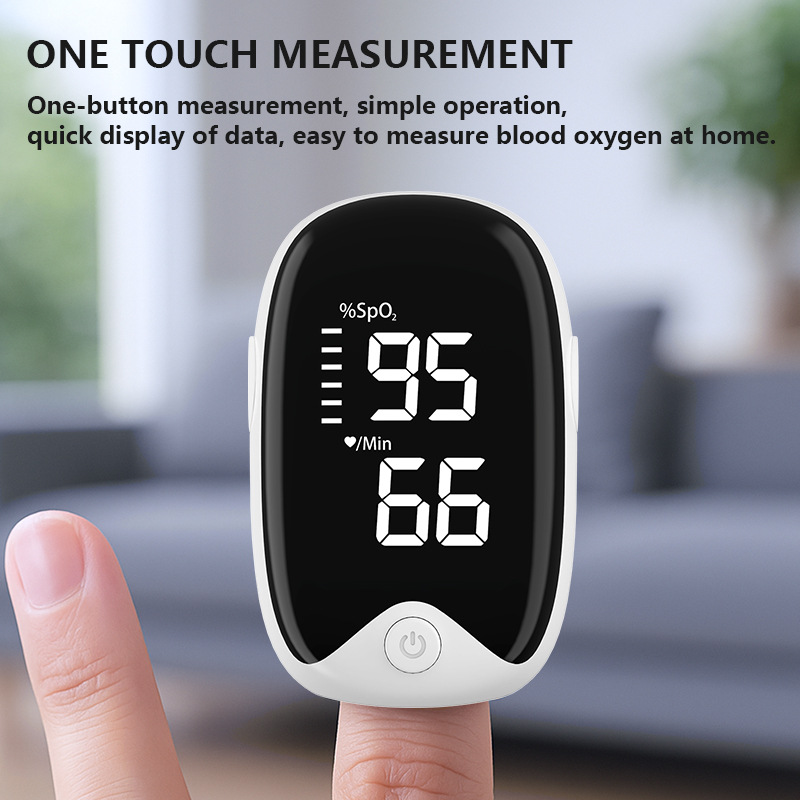 Cross-Border Factory Blood Oxygen Meter, Clip-On Type, Black and White Heart Rate Detector, Home Blood Oxygen Saturation Testing Device