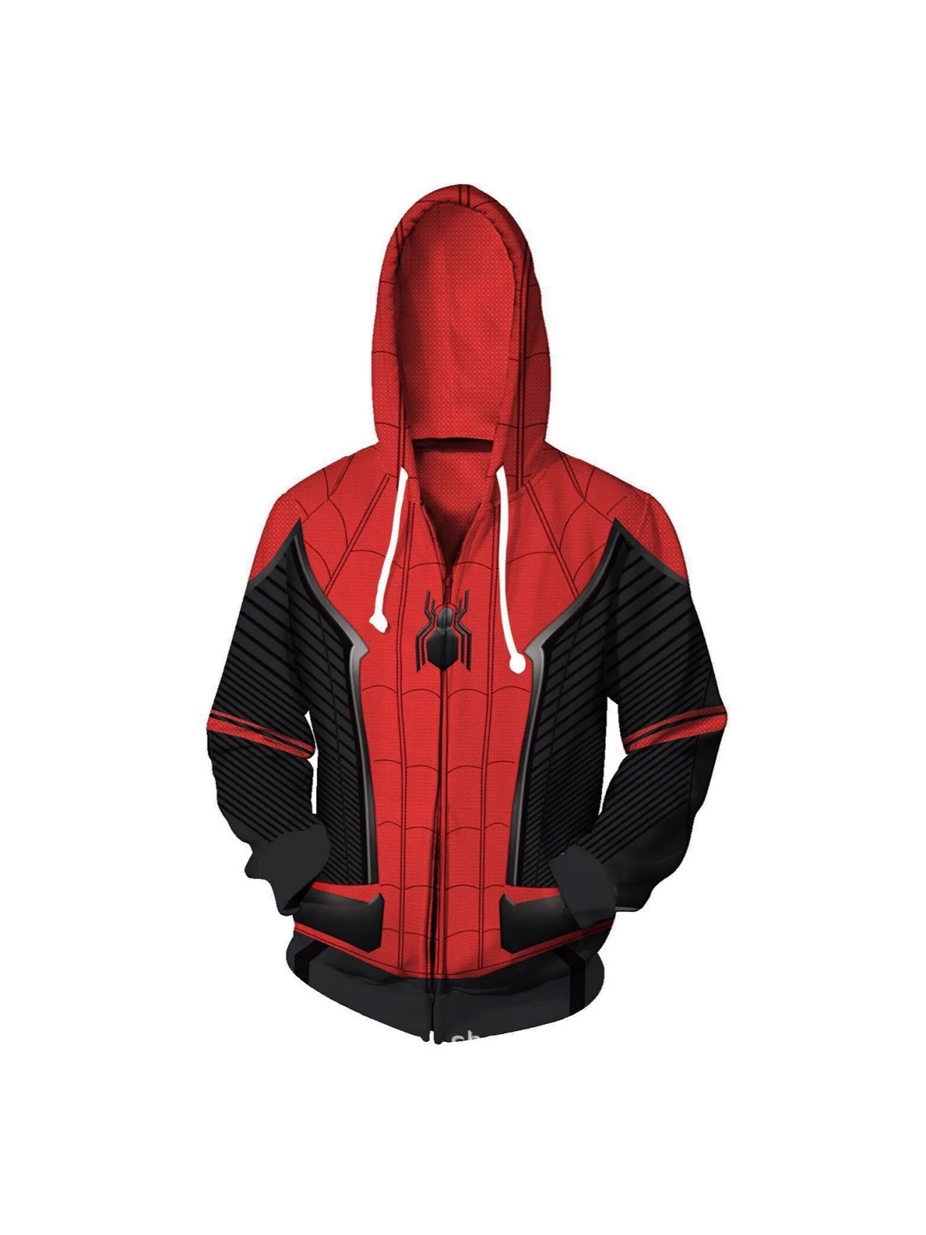 Marvel's Spider-Man into the Spider-Verse Miles Anime 3D Printed Performance Cosplay Zipper Sweatshirt for Men