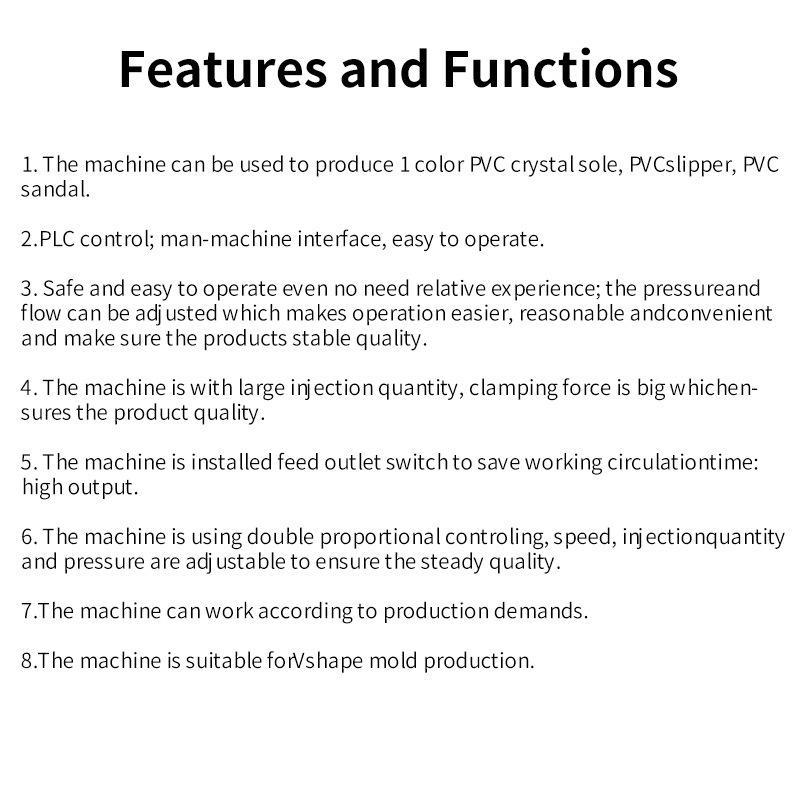 Single-Color Pvc Crystal Shoe Injection Molding Machine Crystal Injection Molding Machine