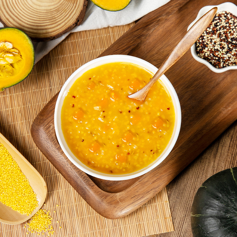 [Wholesale] Pumpkin millet quinoa porridge catering prefabricated dishes breakfast uprising instant porridge instant porridge 400 g/bag