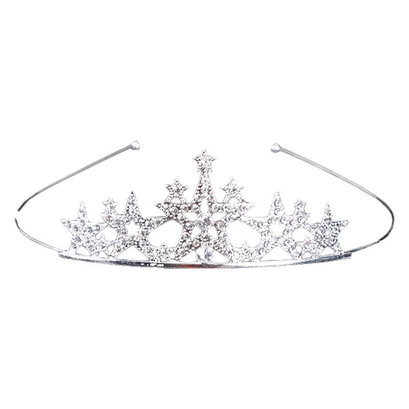 Children's Crown Hair Hoop Girl's Birthday Headwear Baby's Small Crown Dance Dress with Gold Crystal Diamond Hair Accessories