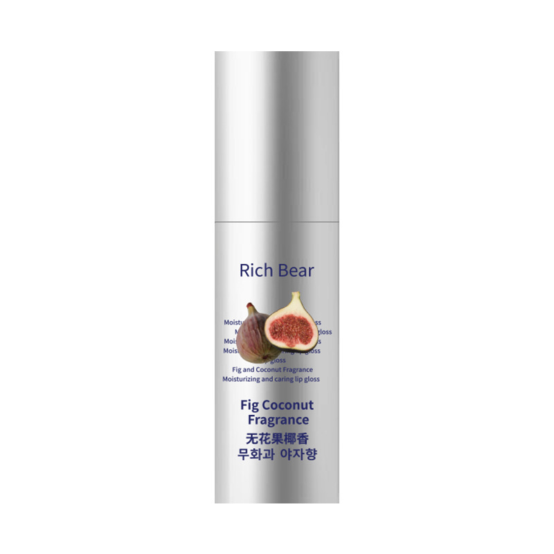 Richbear Moisturizing Fig Coconut Lip Gloss Water Glossy Mirror Moisturizing Lip Balm Care Hydrating Essence Oil