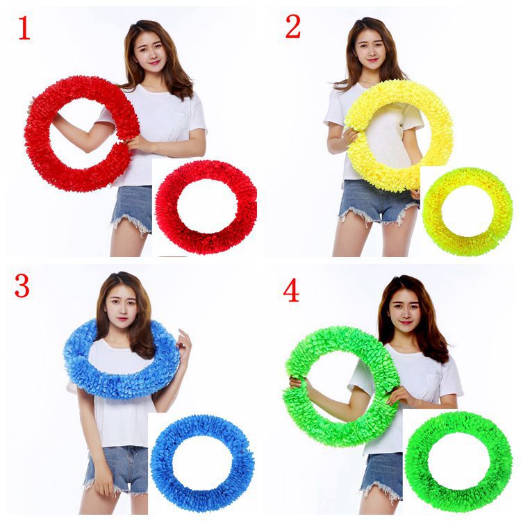 Encrypted Hard Circle Wire Wreath Games Opening Admission Hand-held Props Wreath Kindergarten Morning Exercise Dance Props