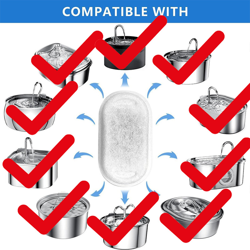 Amazon Explosions Stainless Steel Pet Water Dispenser PETLIBRO Filter Element Cat Fountain Replacement Filter Cotton