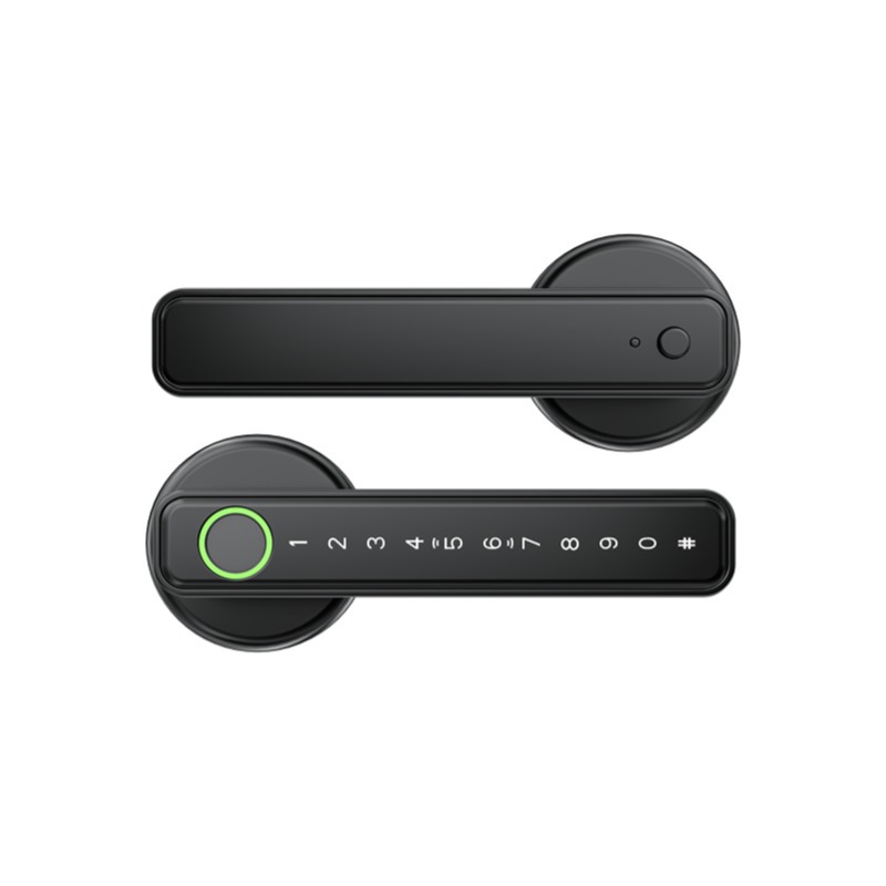 Spherical Wooden Door Fingerprint Lock Indoor Smart Three-Rod Lock Bluetooth Password Graffiti APP Electronic Lock Smart Door Lock