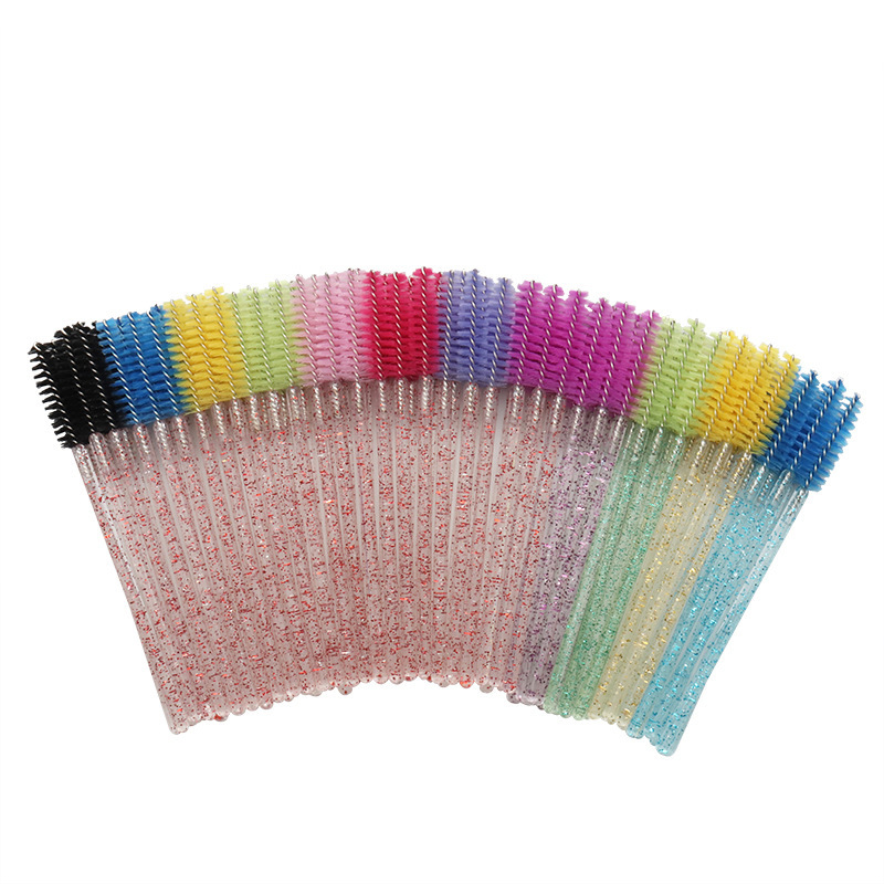 Disposable Crystal Rod Eyelash Brush Nylon Hair Makeup Brush Grafting Eyelash Eyelash Roll Eyebrow Comb Makeup Brush Lip Gloss Stick
