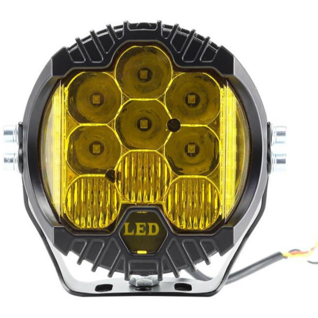 5 inch Wrangler headlight three-sided luminous white led work light front bumper car light modified yellow car led light