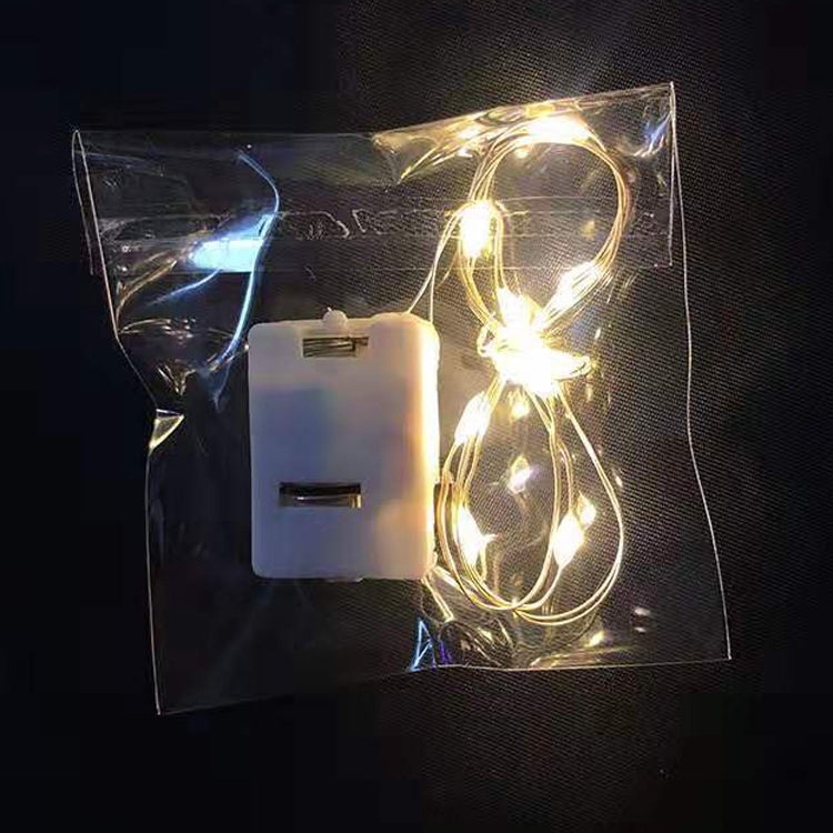 led copper wire lamp string button cell box lamp flower cake gift box copper wire lamp small colored lamp Star string lamp wholesale