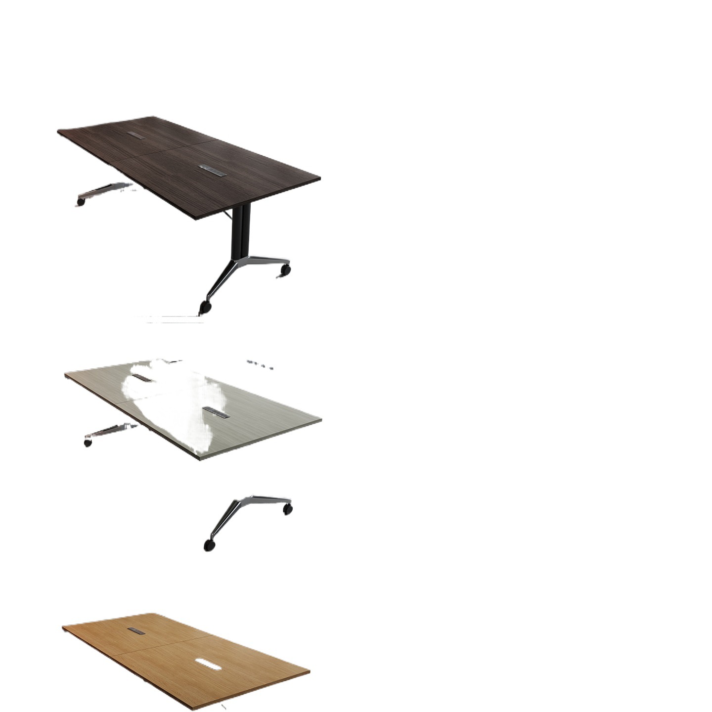 Folding Conference Table, Long Table, Training Table, Removable Splicing Desk, Multi-Functional Telescopic Training Institution Desk